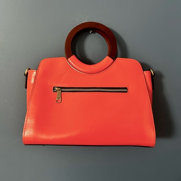 Patricia Nash Orange Leather Handbag & Wallet - Picture 3 of 10